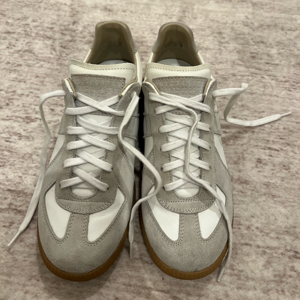 Maison Margiela Replica White Gray Sneakers [Size 37]